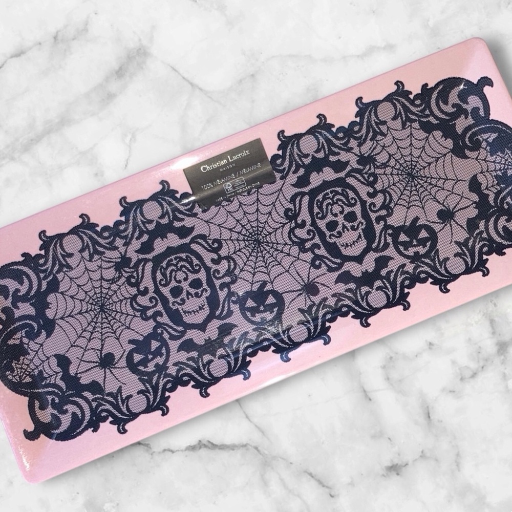 Halloween Christian Lacroix Black & Pink Tray NEW